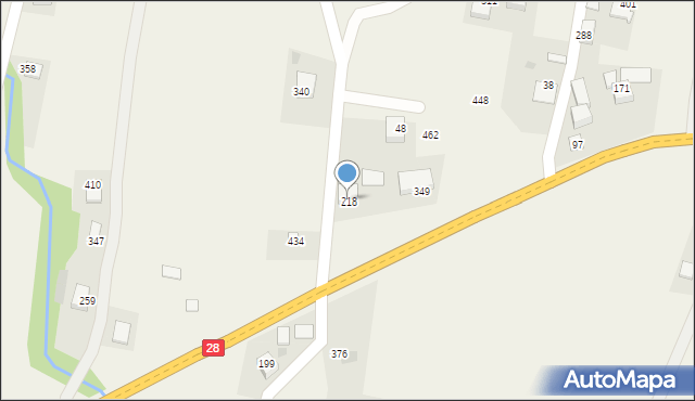 Podłopień, Podłopień, 218, mapa Podłopień
