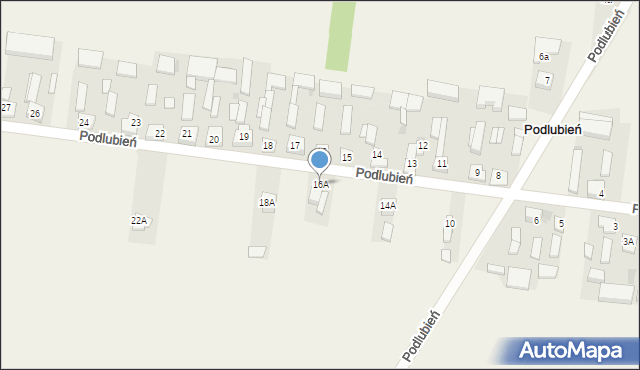 Podlubień, Podlubień, 16A, mapa Podlubień