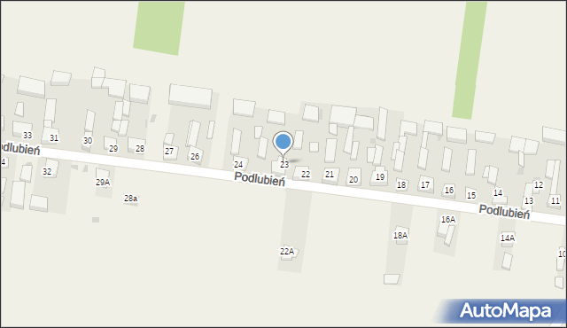 Podlubień, Podlubień, 23, mapa Podlubień