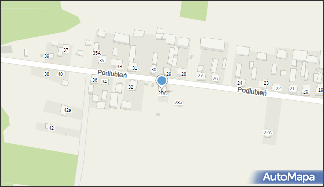 Podlubień, Podlubień, 29A, mapa Podlubień