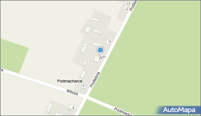 Podmacharce, Podleśna, 10, mapa Podmacharce