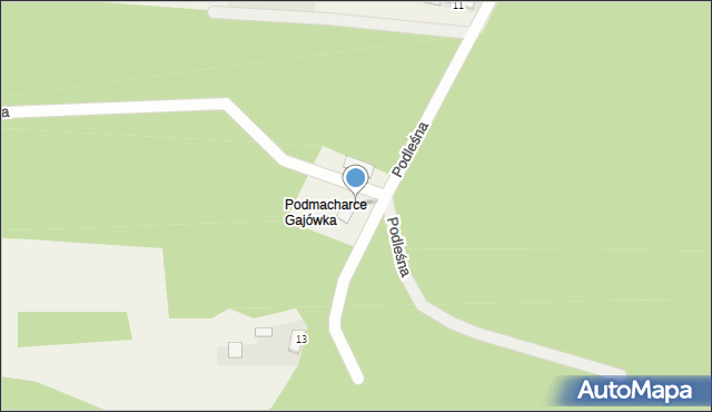 Podmacharce Gajówka, Podmacharce Gajówka, 1, mapa Podmacharce Gajówka