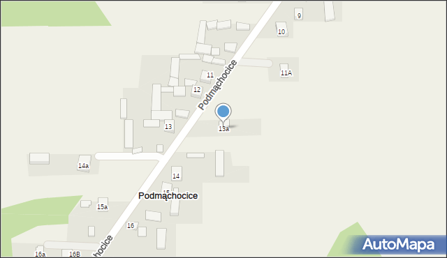 Podmąchocice, Podmąchocice, 13a, mapa Podmąchocice