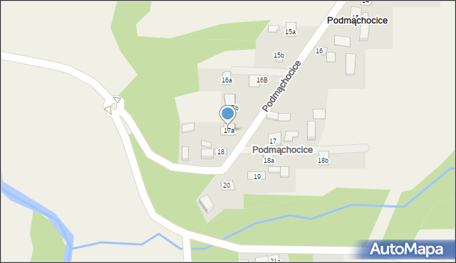 Podmąchocice, Podmąchocice, 17a, mapa Podmąchocice