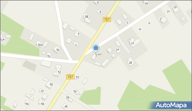 Podmaleniec, Podmaleniec, 1, mapa Podmaleniec