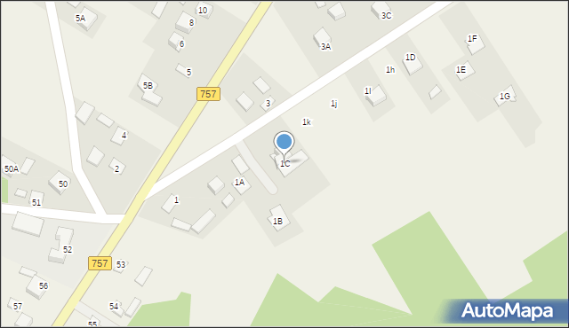 Podmaleniec, Podmaleniec, 1C, mapa Podmaleniec