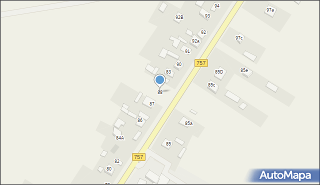 Podmaleniec, Podmaleniec, 88, mapa Podmaleniec