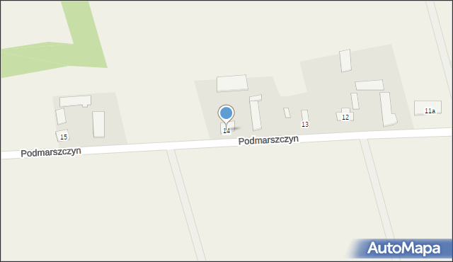 Podmarszczyn, Podmarszczyn, 14, mapa Podmarszczyn