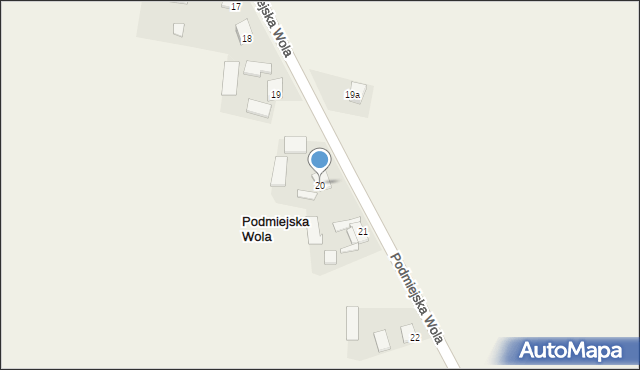 Podmiejska Wola, Podmiejska Wola, 20, mapa Podmiejska Wola
