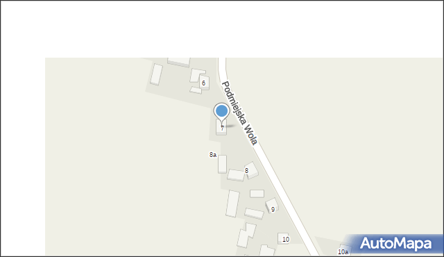 Podmiejska Wola, Podmiejska Wola, 7, mapa Podmiejska Wola