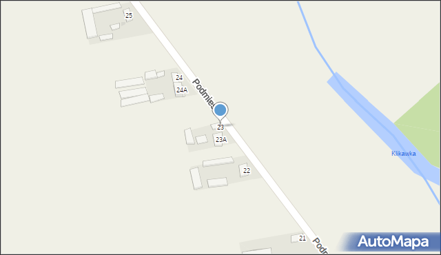 Podmieście, Podmieście, 23, mapa Podmieście