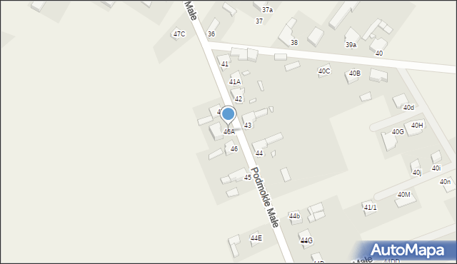 Podmokle Małe, Podmokle Małe, 46A, mapa Podmokle Małe