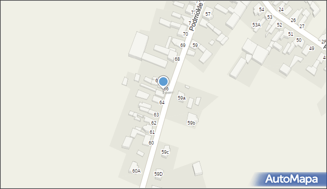 Podmokle Małe, Podmokle Małe, 65, mapa Podmokle Małe