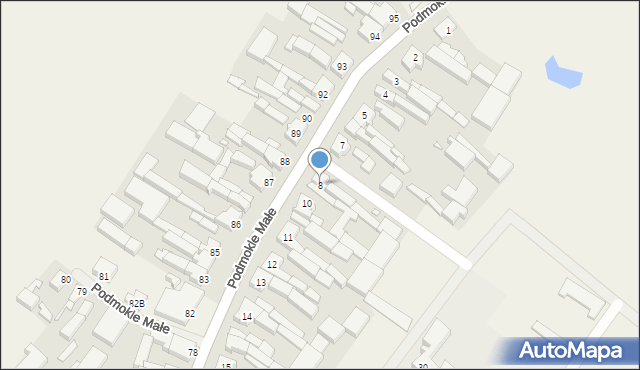 Podmokle Małe, Podmokle Małe, 8, mapa Podmokle Małe