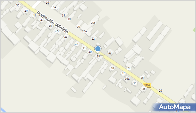 Podmokle Wielkie, Podmokle Wielkie, 39, mapa Podmokle Wielkie