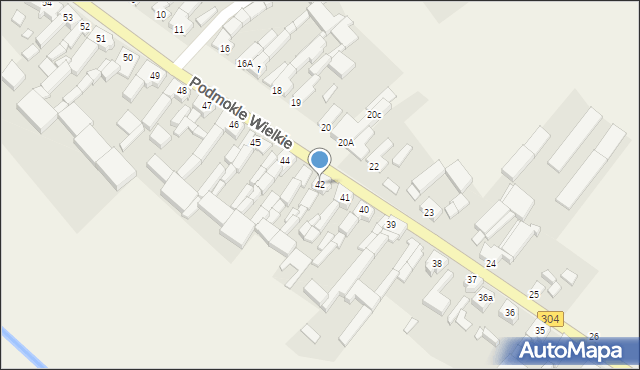 Podmokle Wielkie, Podmokle Wielkie, 42, mapa Podmokle Wielkie