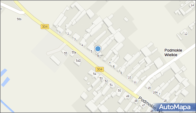 Podmokle Wielkie, Podmokle Wielkie, 6, mapa Podmokle Wielkie