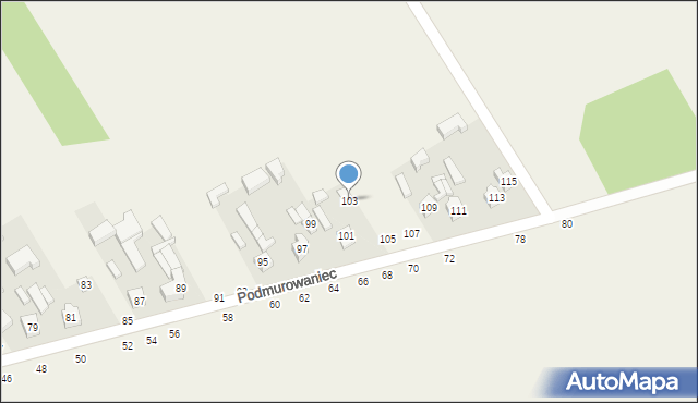 Podmurowaniec, Podmurowaniec, 103, mapa Podmurowaniec