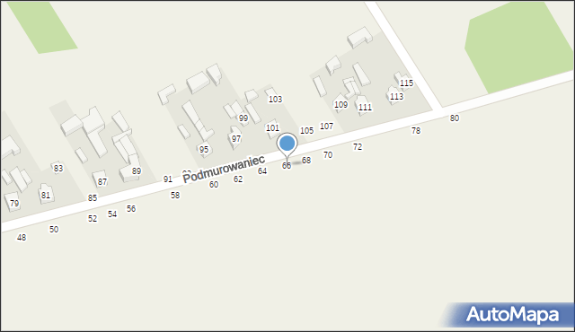 Podmurowaniec, Podmurowaniec, 66, mapa Podmurowaniec