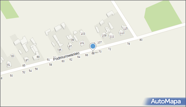 Podmurowaniec, Podmurowaniec, 68, mapa Podmurowaniec