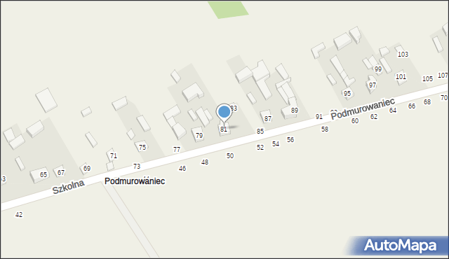 Podmurowaniec, Podmurowaniec, 81, mapa Podmurowaniec