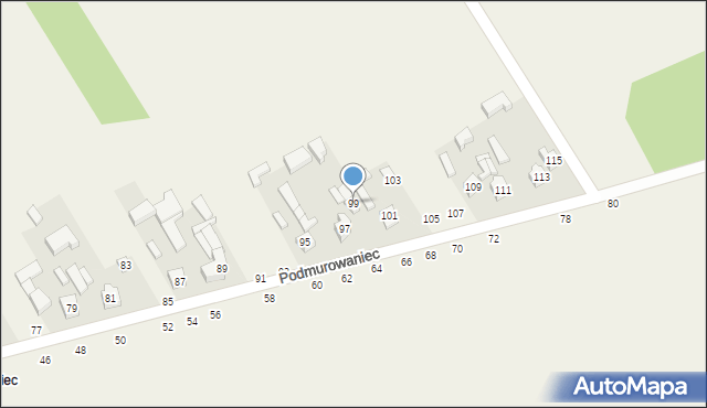 Podmurowaniec, Podmurowaniec, 99, mapa Podmurowaniec