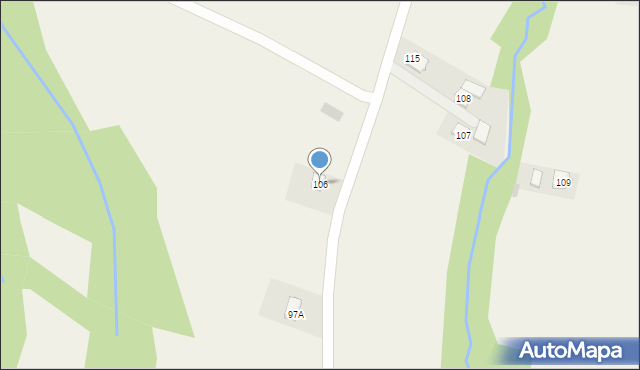 Podniebyle, Podniebyle, 106, mapa Podniebyle