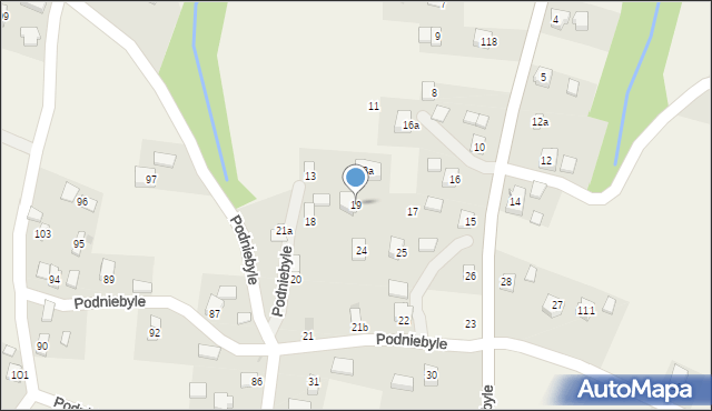 Podniebyle, Podniebyle, 19, mapa Podniebyle
