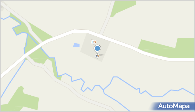 Podniebyle, Podniebyle, 69, mapa Podniebyle