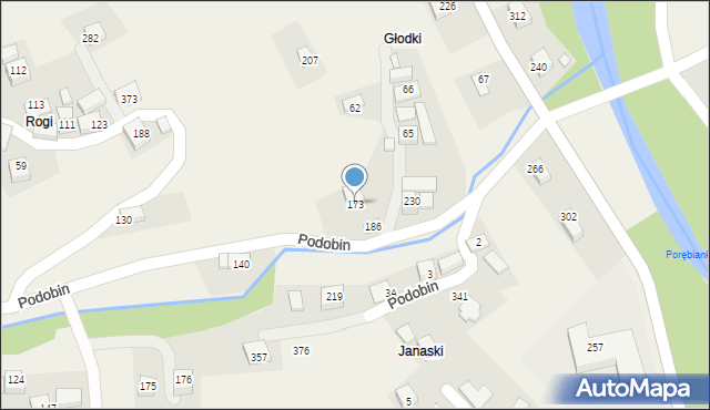 Podobin, Podobin, 173, mapa Podobin