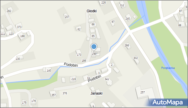 Podobin, Podobin, 230, mapa Podobin