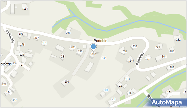 Podobin, Podobin, 232, mapa Podobin