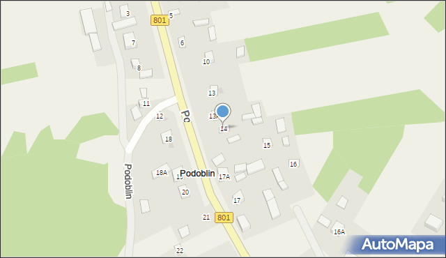 Podoblin, Podoblin, 14, mapa Podoblin