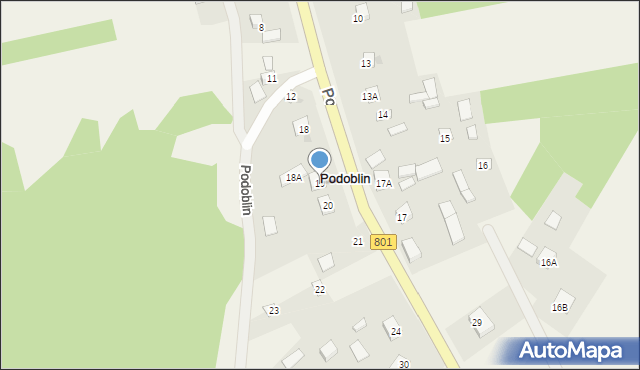 Podoblin, Podoblin, 19, mapa Podoblin