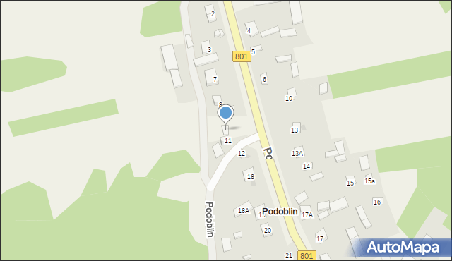 Podoblin, Podoblin, 9, mapa Podoblin