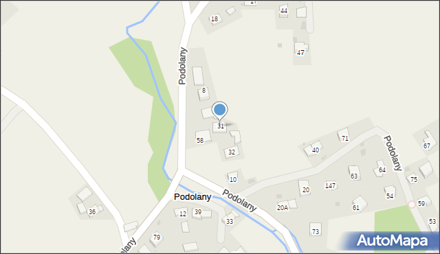 Podolany, Podolany, 31, mapa Podolany