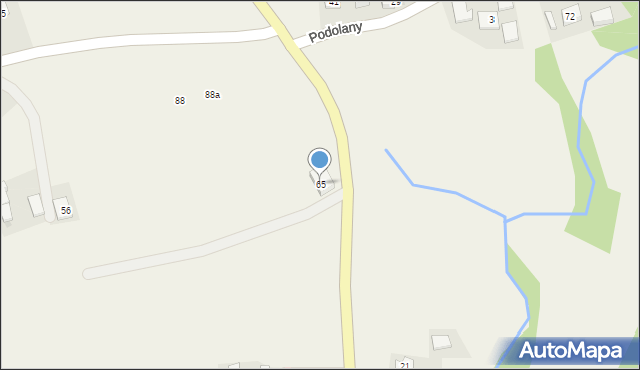 Podolany, Podolany, 65, mapa Podolany