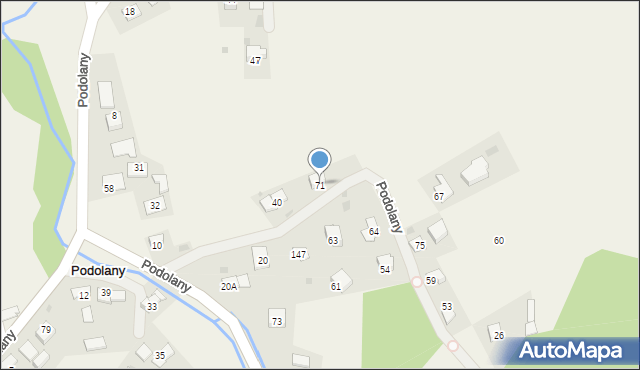 Podolany, Podolany, 71, mapa Podolany