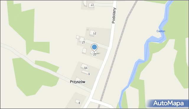 Podolany, Podolany, 10, mapa Podolany