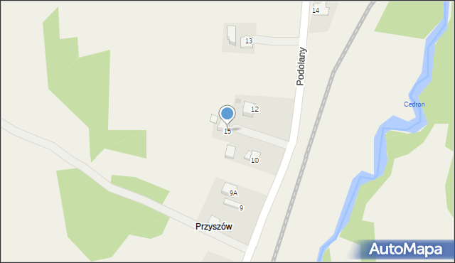 Podolany, Podolany, 15, mapa Podolany