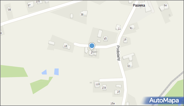 Podolany, Podolany, 17, mapa Podolany