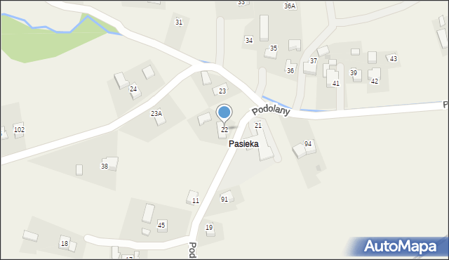 Podolany, Podolany, 22, mapa Podolany