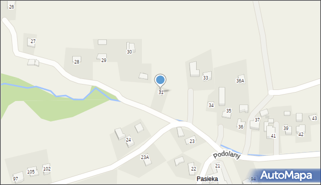 Podolany, Podolany, 31, mapa Podolany