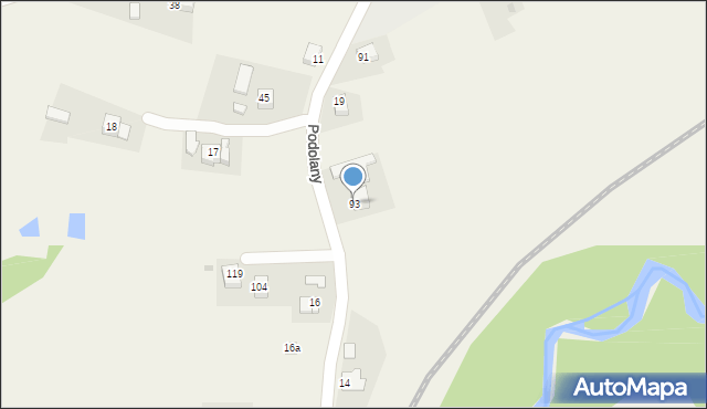 Podolany, Podolany, 93, mapa Podolany