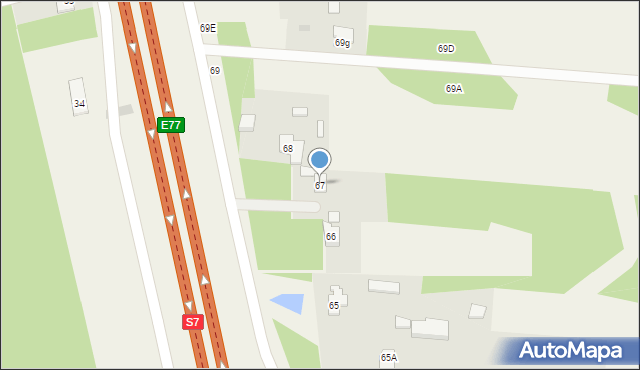 Podole, Podole, 67, mapa Podole