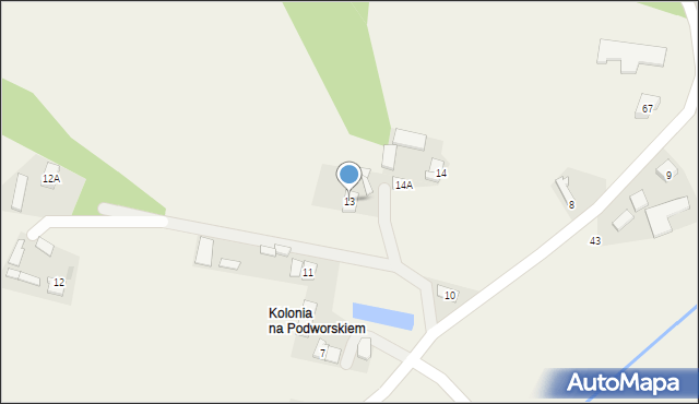 Podole, Podole, 13, mapa Podole