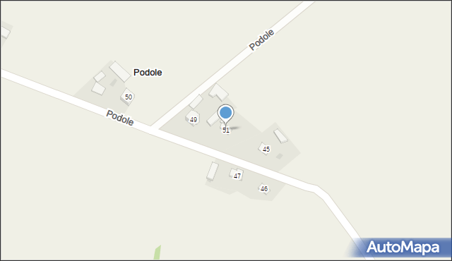 Podole, Podole, 51, mapa Podole