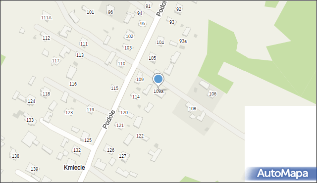Podole, Podole, 109a, mapa Podole