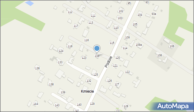 Podole, Podole, 119, mapa Podole