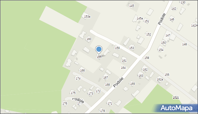 Podole, Podole, 165, mapa Podole